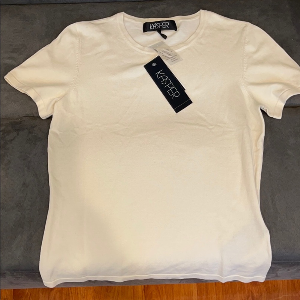 Silk Blend Crew Neck T